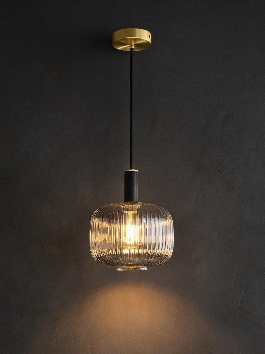 Alba Fluted Glass Pendant