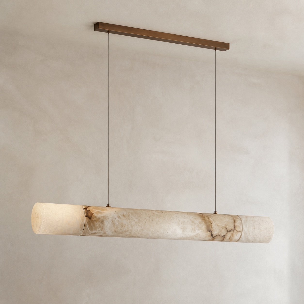 Aurelia Alabaster Linear Chandelier, view 6