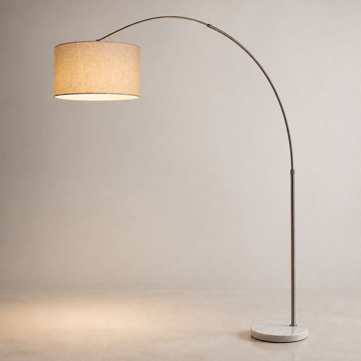 Elara Marble Arc Floor Lamp