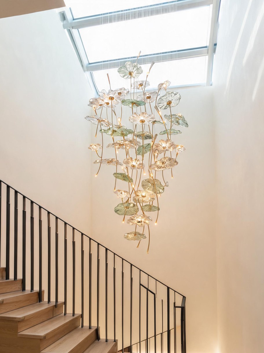Flora Cascading Glass Chandelier, view 5