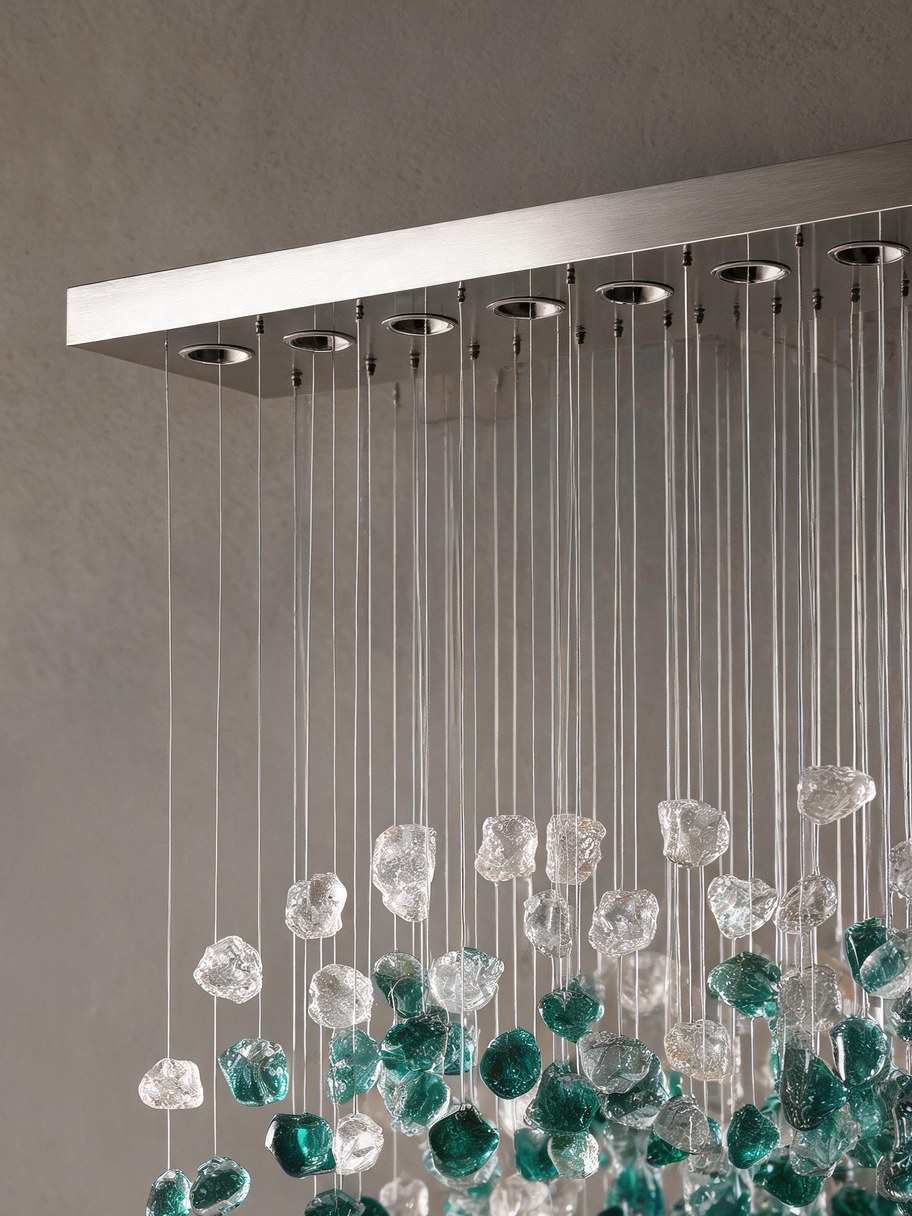 Laguna Rainfall Glass Chandelier, view 7