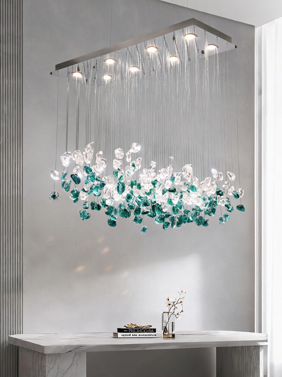 Laguna Rainfall Glass Chandelier, view 3