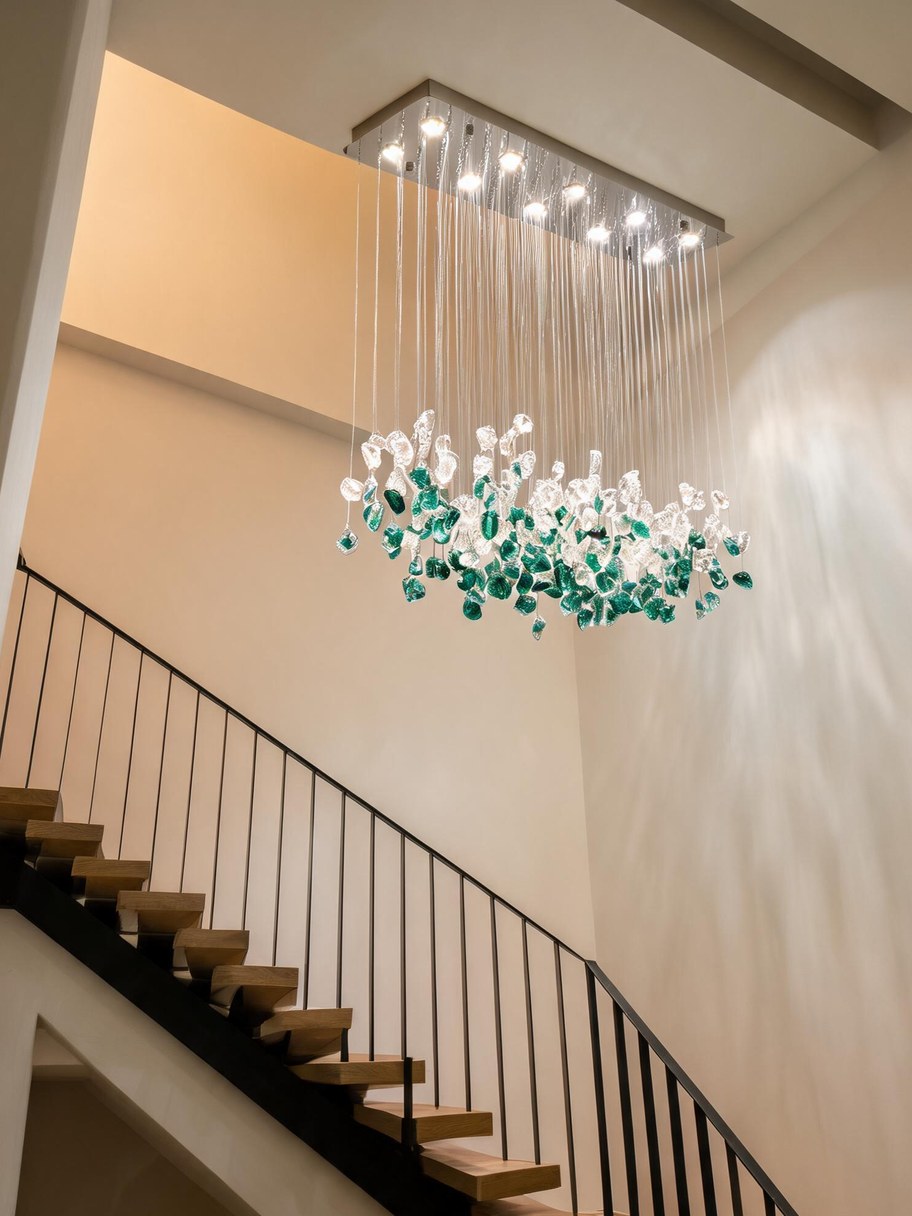 Laguna Rainfall Glass Chandelier, view 5