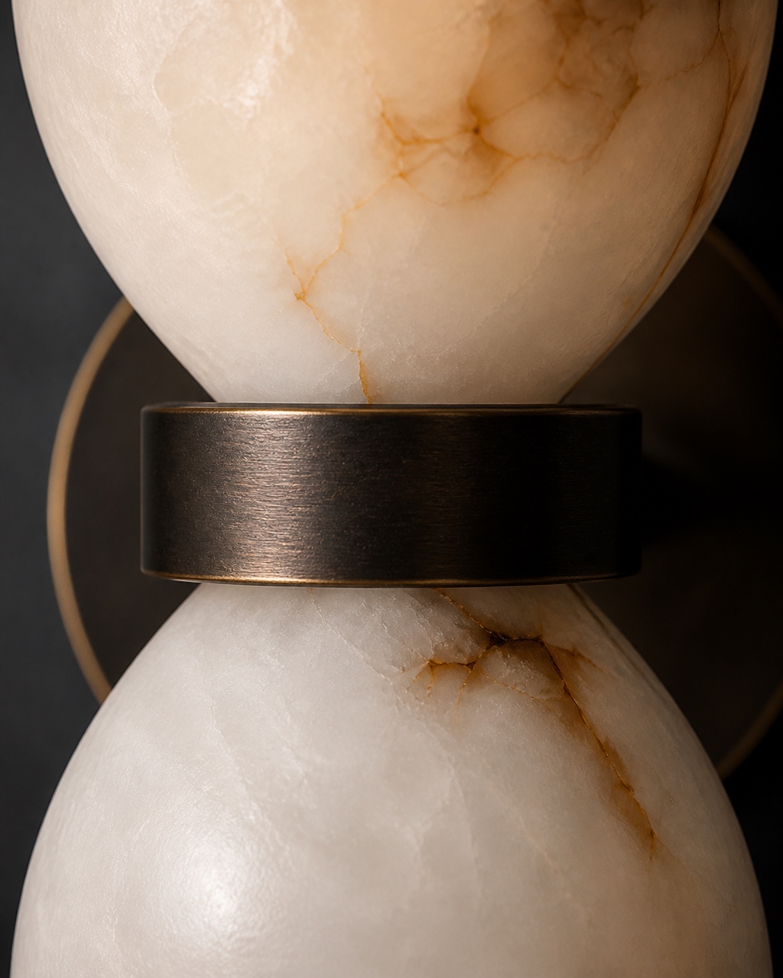 Navarra Alabaster Twin Wall Sconce detail