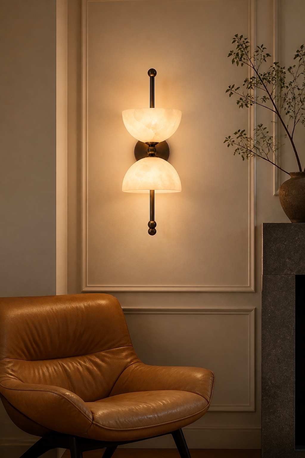 Pietra Alabaster Wall Sconce, view 4