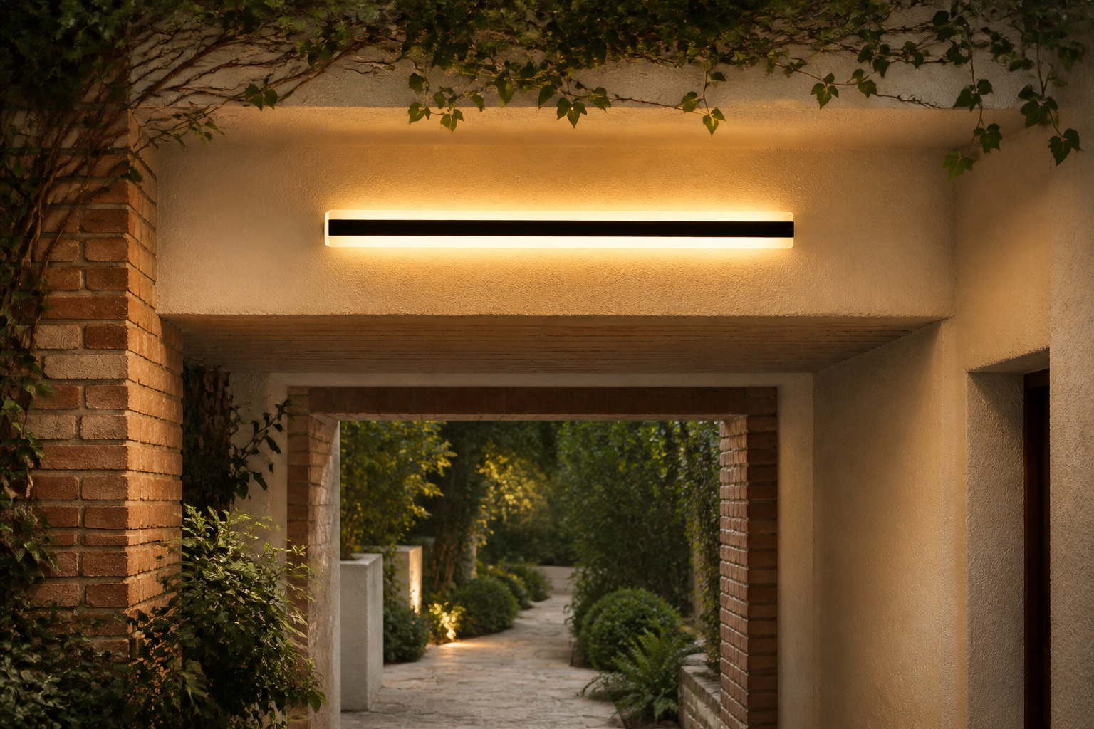 Riva Linear Outdoor Wall Light, view 6