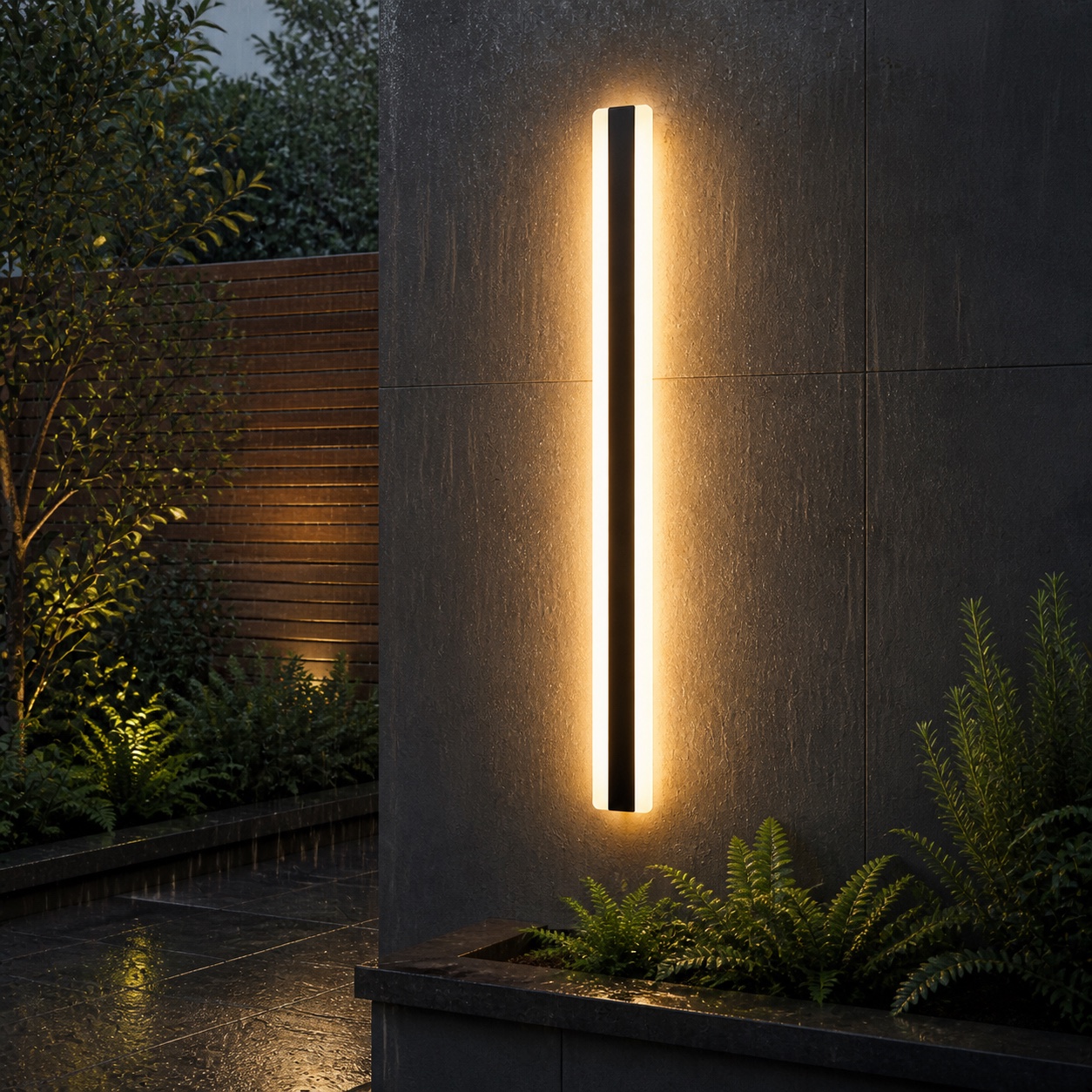 Riva Linear Outdoor Wall Light, view 3