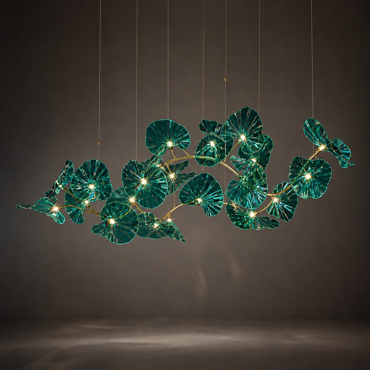 Verdelle Sculptural Glass Chandelier